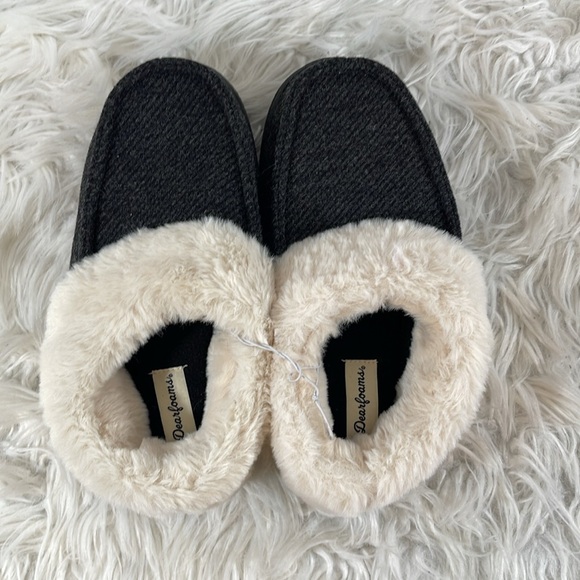 DEARFOAMS Slippers With Memory Foam Slip On Size 7-8 NEW - Picture 6 of 13